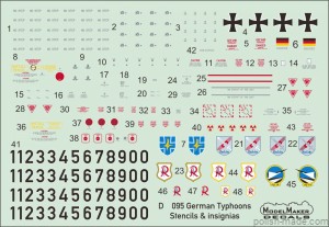 D72095 German Typhoons Stencils & insignias