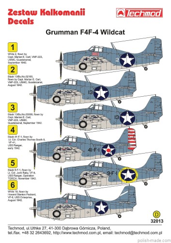 32013 Grumman F4F-4 Wildcat - 1942