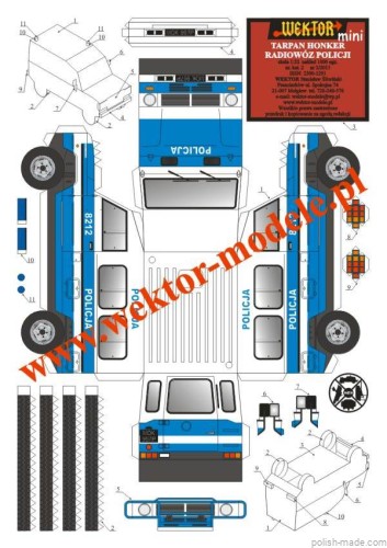 TARPAN HONKER Policja - mini 02 - 1/32