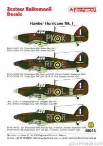 48046 Hawker Hurricane Mk.I polskie dyw. 40-41
