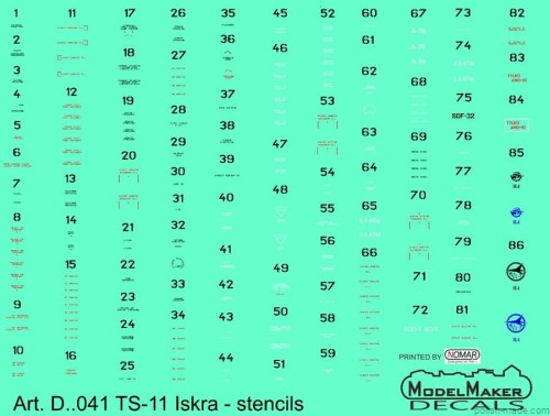 D48041 TS-11 ISKRA - stencils