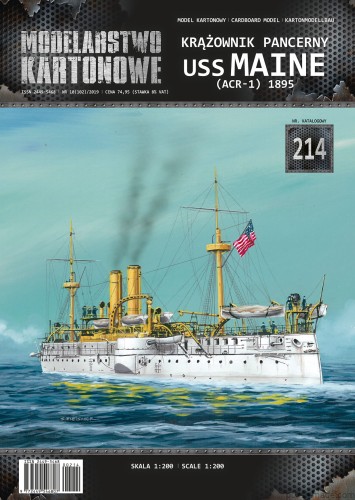 MK-214 - krążownik pancerny USS MAINE (ACR-1) 1895 - 1/200