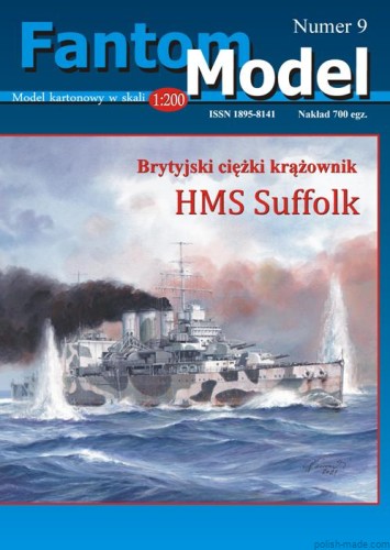FM-09 HMS SUFFOLK 41' ciężki krążownik - 1/200