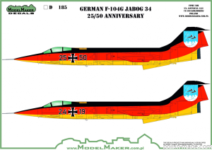 D48185 F-104 German JaboG 34 25/50 Aniversary