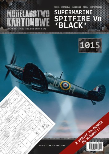 MK-1015 - SPITFIRE Mk.Vb 'black' + wręgi - 1/33