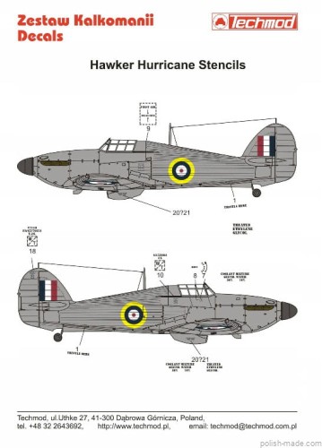 72071 - Hawker Hurricane stencils