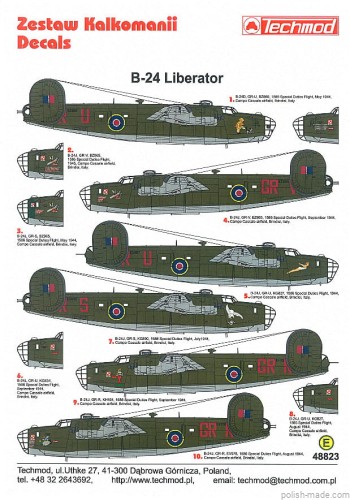 48823 B-24 Liberator - 1586 Samodzielna Eskadra do Zad.Spec. 1944