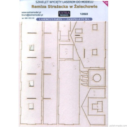 EX083-L - Remiza Strażacka w Żelechowie cz.laser - 1/87