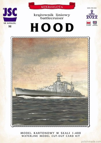 JSC-032 - HMS HOOD krążownik liniowy - 1/400