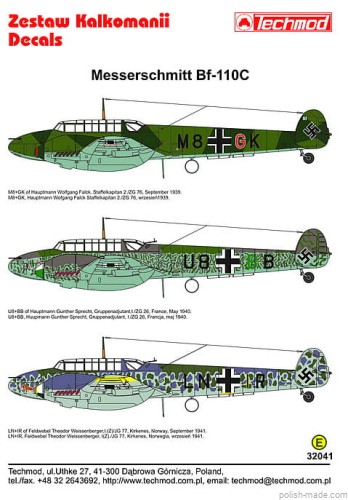 32041 Messerschmitt Bf-110C - 1939-41