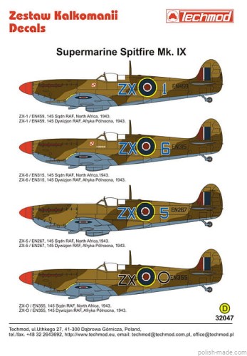 32047 Supermarine Spitfire IX - 145 Sqd 43'