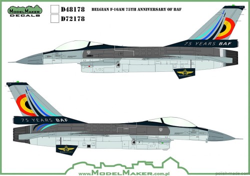D48178 Belgian F-16 75TH Anniversary