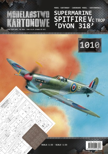 MK-1010 - SPITFIRE Mk.Vc trop 'Dyon 318' + wręgi + el.laser - 1/33