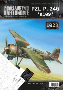 MK-1023 - PZL P.24 G '109' + wręgi + elementy  - 1/33