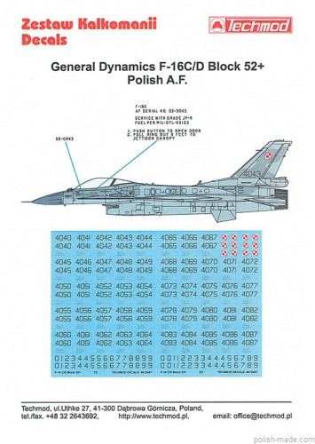 48124 General Dynamics F-16C/D Block 52+ Polskie Siły Lotnicze
