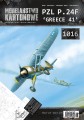 MK-1016 - PZL P.24 F 'GREECE 41' + wręgi + folia + elementy laser. - 1/33 