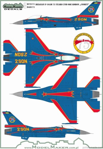 D72171 - Belgian F-16AM 75 Years 2ND Squadron „Comet” 