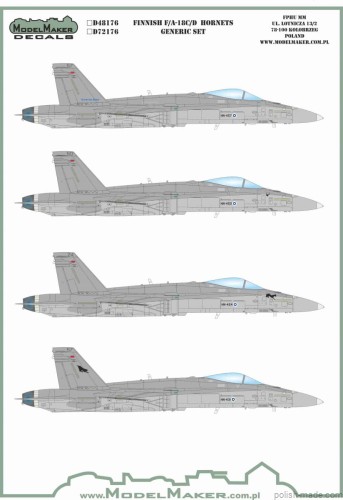 D72176 - Finnish F/A-18C/D Hornets - generic set