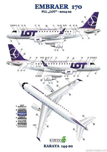 K- Embraer 170 LOT - 1/144 