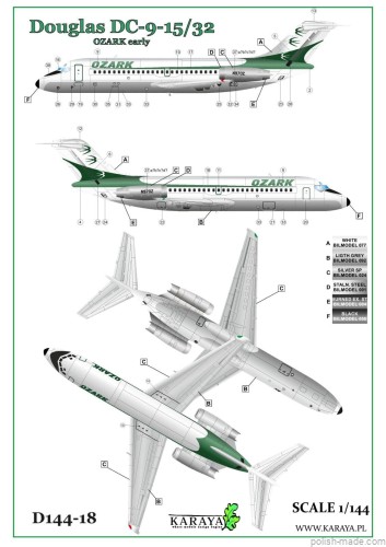 K - Douglas DC-9-15/32 OZARK early - 1/144
