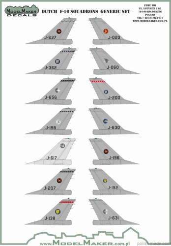 D72164 -  Dutch F-16 Squadrons - generic set