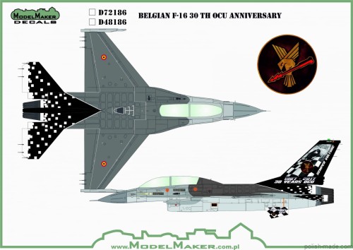 D72186 Belgijski F-16 z okazji 30. rocznicy OCU