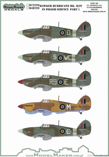 D48220 Hawker Hurricane Mk.II/IV w Polskiej Służbie cz. 1