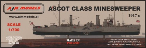 Trałowiec klasy ASCOT  1917r - 700-001 - 1/700