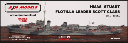 HMAS STUART FLOTILLA LEADER SCOTT CLASS 1941-42r - 1/700