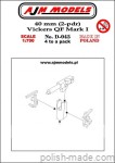 Działo Vickers QF Mark I kal. 40 mm (2-pdr)(4 szt.) - D-045 - 1/700
