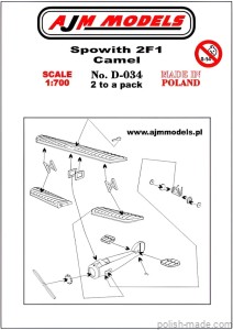 Sopwith 2F1 Camel (2 szt.) - D-034 - 1/700