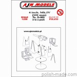 4 inch. Mk.IV (102 mm )(2szt)- 1/350