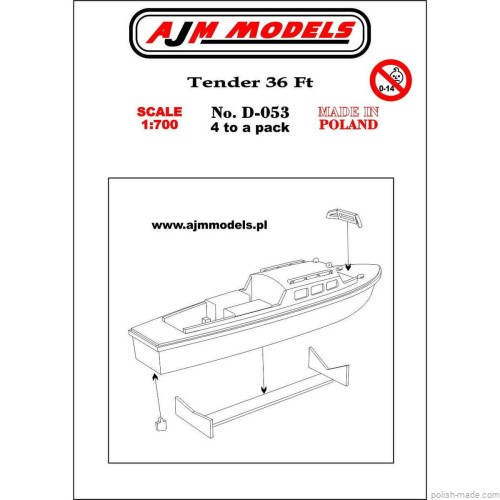 36-stopowa łódź pomocnicza (4 szt.) - 1/700