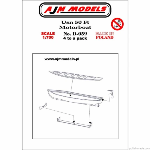 Usn 50 Ft Motorboat- 1/700
