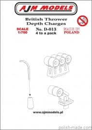 Brytyjskie Miotacze Bomb Głębinowych (4 szt) - 1/700