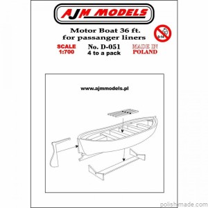 Motorowa łódź 36st. statków pasażerskich (4 szt) - 1/700