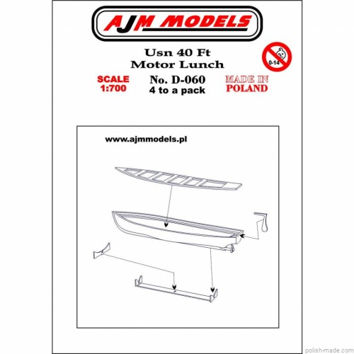 Łódź motorowa o długości 40 stóp (4 szt.) - 1/700