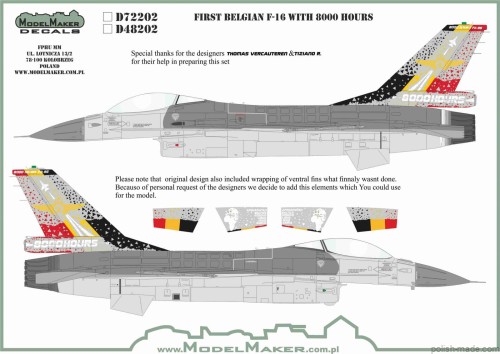 D72202 First Belgian F-16 with 8000 hours