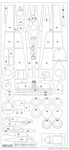 MK-L-18 - Bf-109 V13/14 wręgi  - 1/33 
