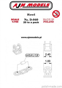 Szpula o wymiarach 2.4 x 1 mm (20szt.) - D-040 - 1/700