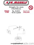 Pojedyncza armata 20 mm Oerlikon (12 szt.) - D-011 - 1/700 