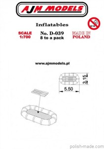 Łódź Ratunkowa (8 szt.) - D-039 - 1/700
