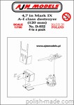 4,7 cala Mark IX w niszczycielu klasy A-I (4szt.) - 1/700