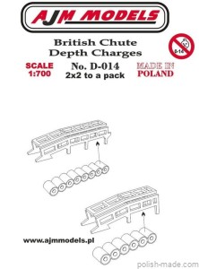 Zrzutnie bomb głębinowych (długie)(2x2 szt.) - 1/700