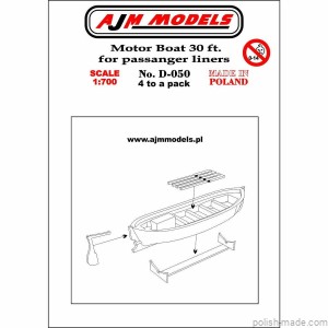 Motorowa łódź 36st. statków pasażerskich (4 szt) - 1/700 