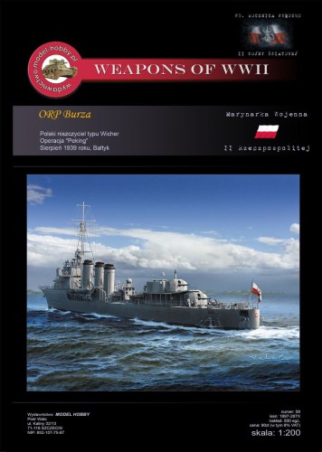 ORP Burza '1939'+ wręgi - 59 - 1/200
