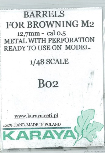 Lufy do Browning M2 12,7mm - B02 - 1/48