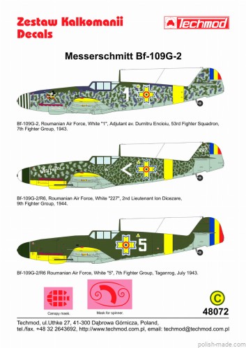 48072 Messerschmitt Bf-109G-2 - 1/48