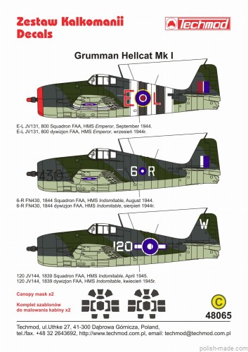 48065 Grumman Hellcat Mk-I - 1/48