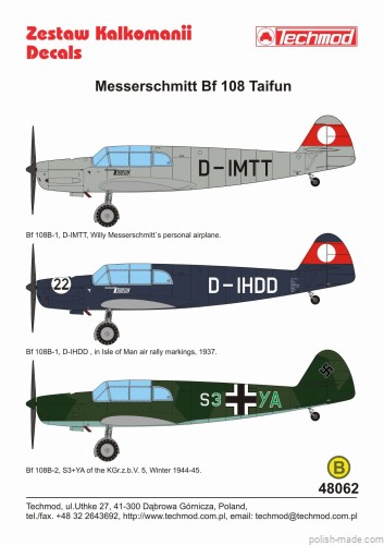 48062 Messerschmitt  Bf 108 Taifun - 1/48